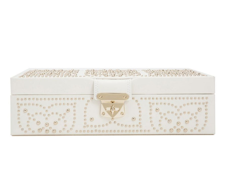 Marrakesh Gold-Studded Leather Jewelry Case by WOLF