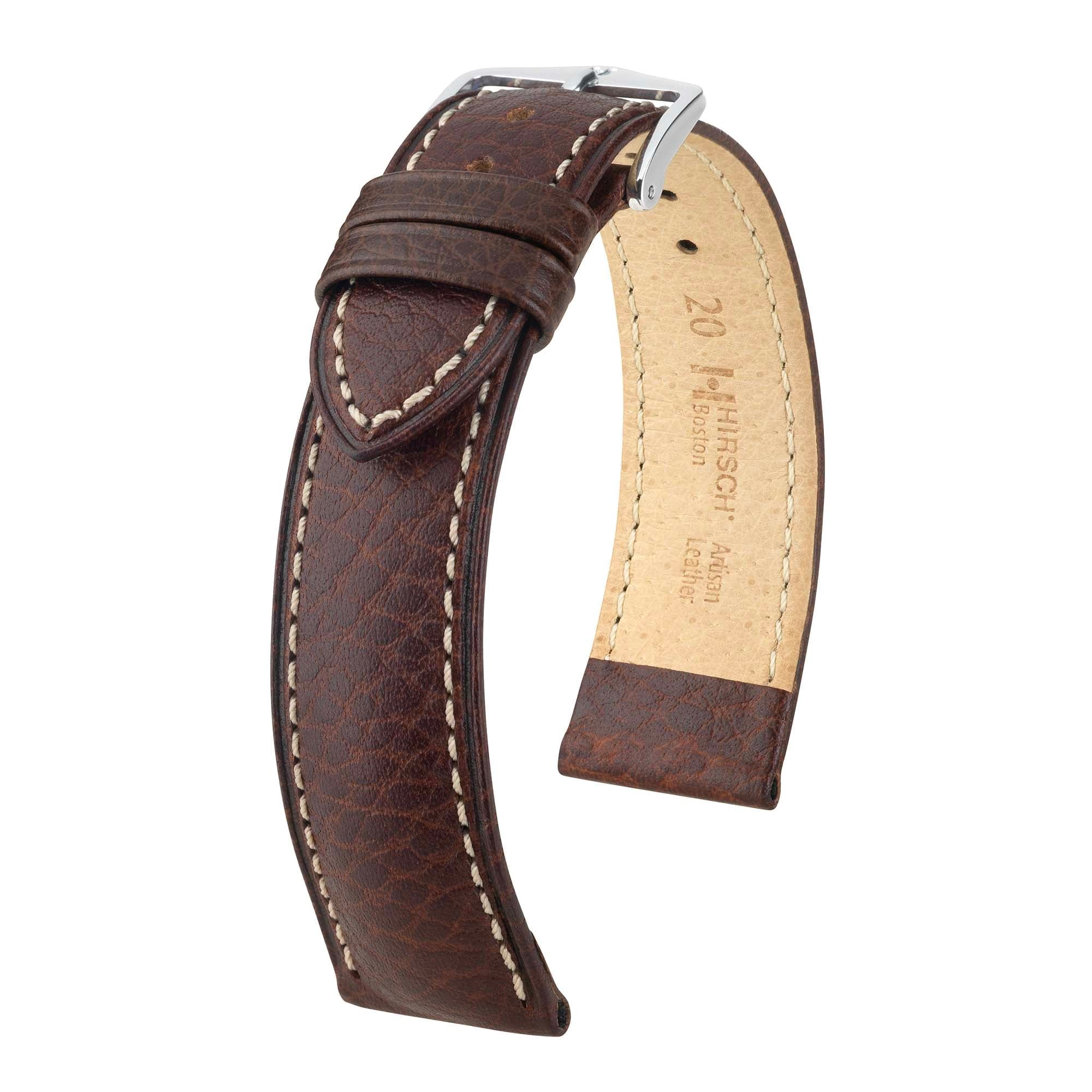 Hirsch Boston Medium Brown Silver Buckle Band – Watch Direct