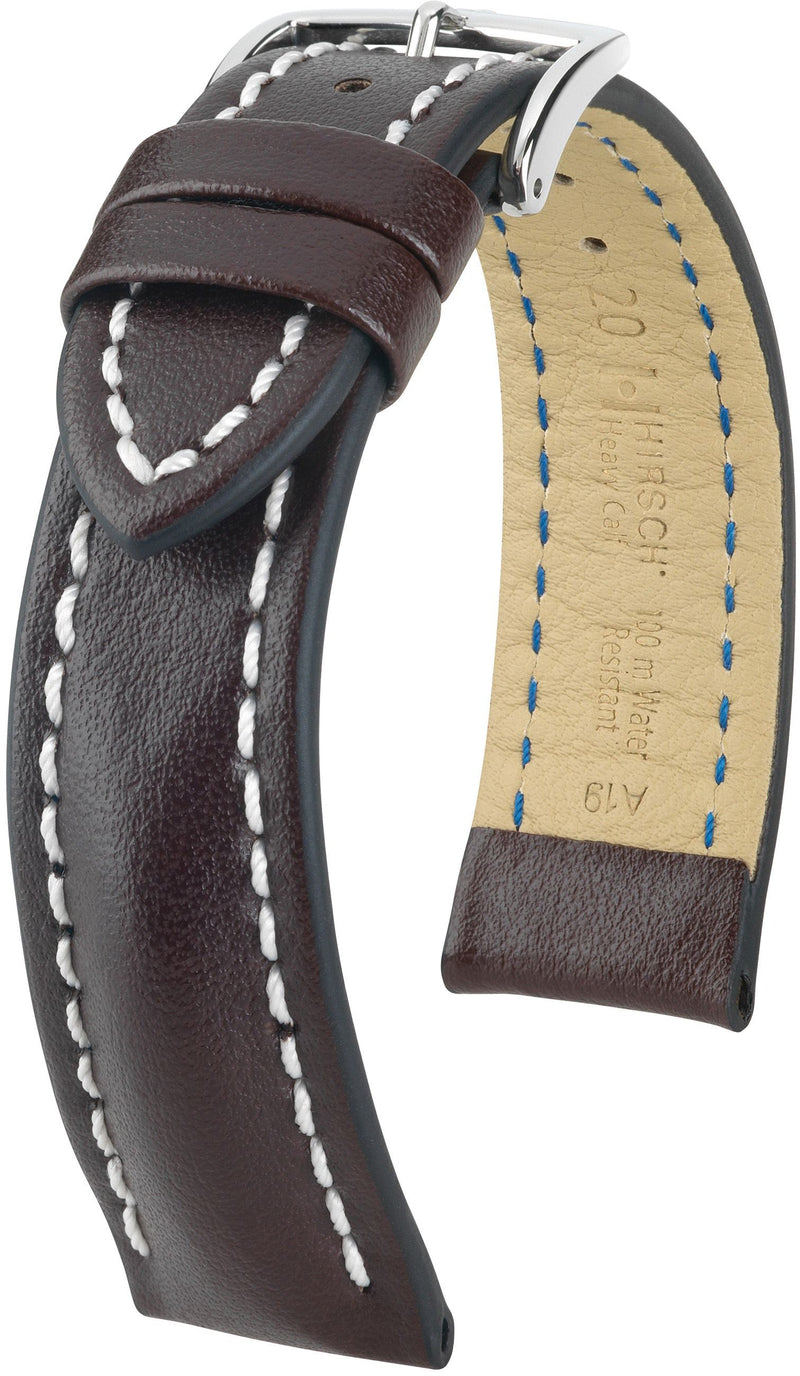 Hirsch Heavy Calf Brown Leather Band