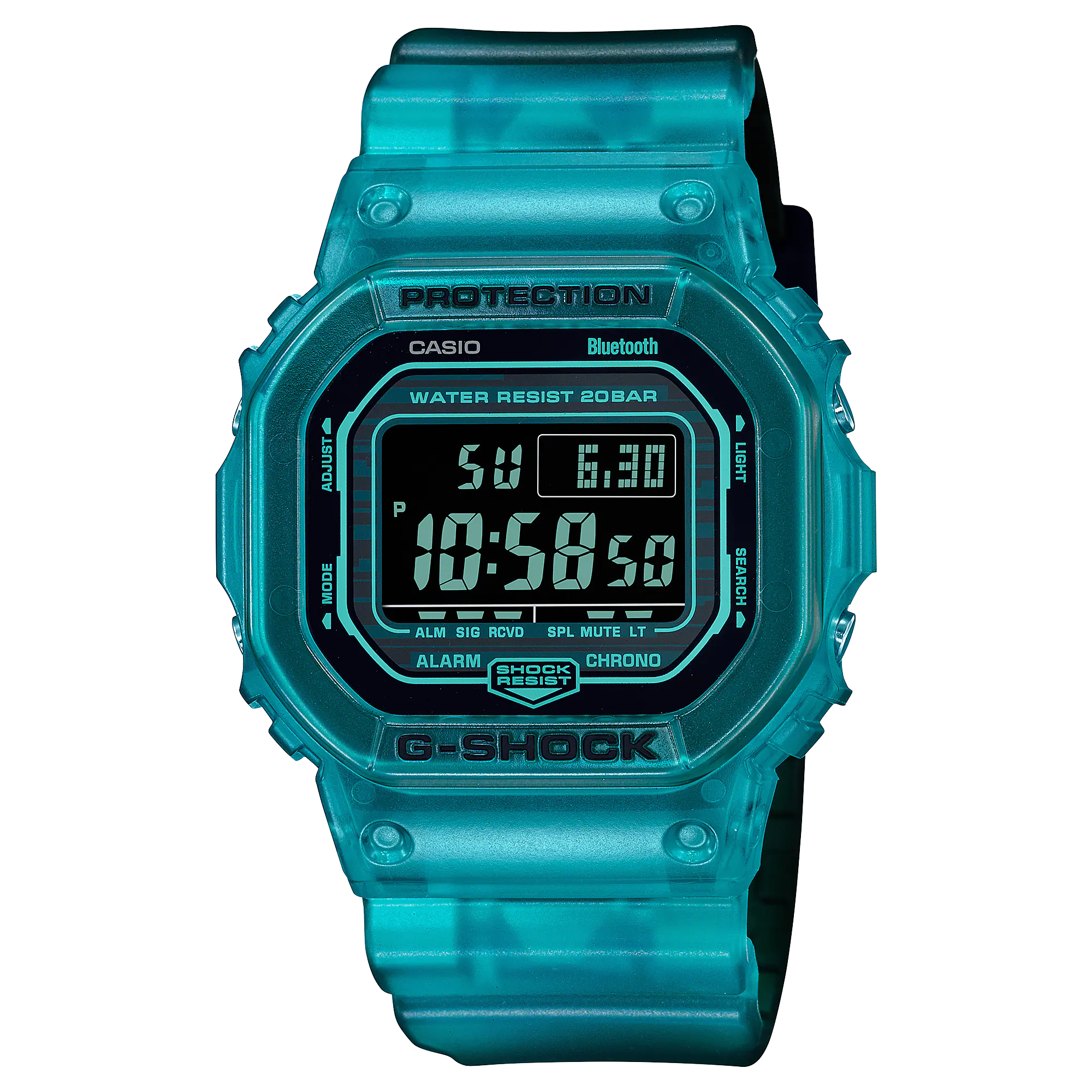 G-Shock Digital Bluetooth Blue Translucent Watch DWB5600G-2D
