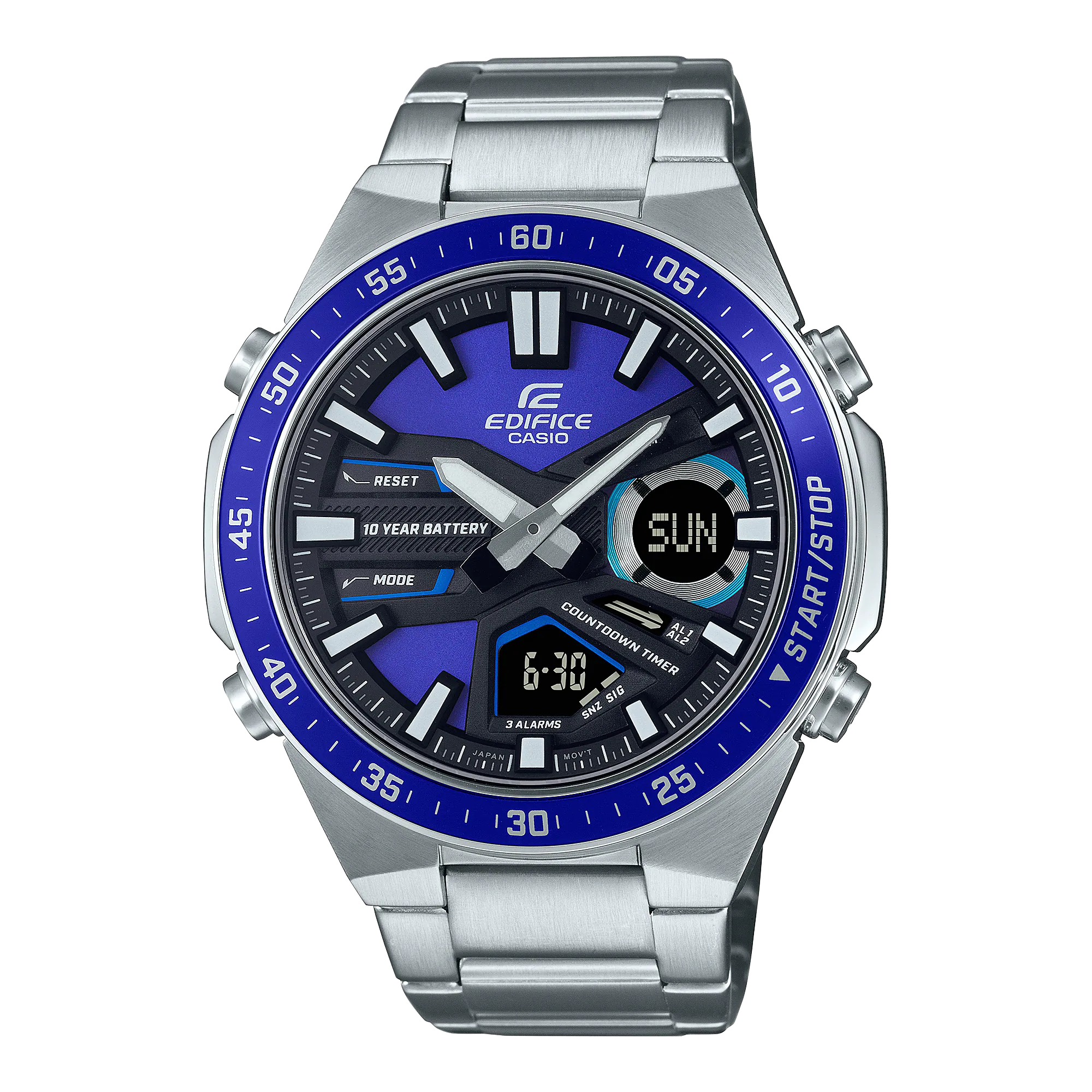 Casio Edifice Analog Digital Blue Dial Watch EFVC110D-2A