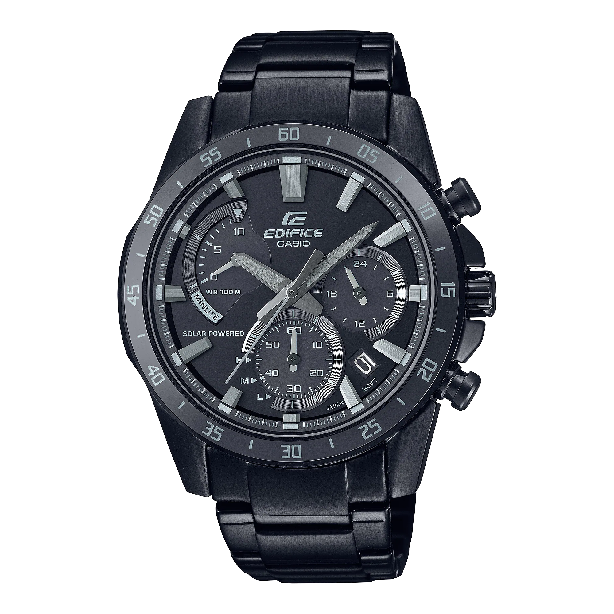 Casio Edifice Chronograph Black Stainless Steel Watch EQS930MDC-1A