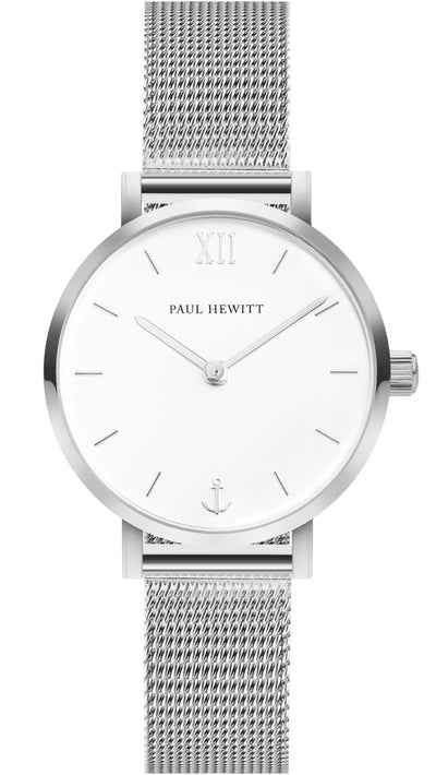 Paul Hewitt Modest White Sand Silver Mesh Watch