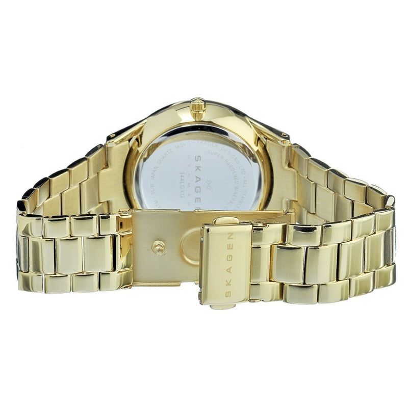 Skagen  Gold Tone Stainless Steel Champagne Dial  344Lgxg -  Womens Watch