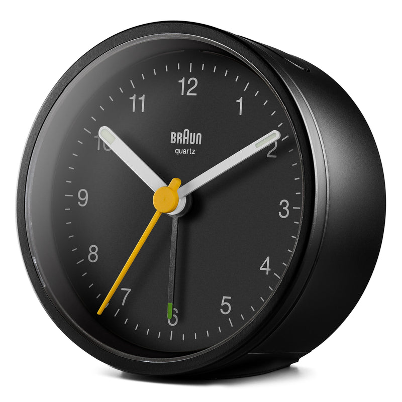 Braun Classic Analogue Alarm Clock Black BC12B