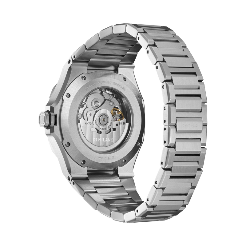D1 Milano Silver Skeleton Automatic Watch SKBJ10