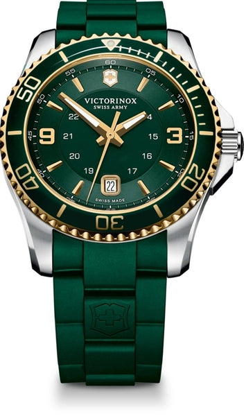 Victorinox Swiss Army Maverick Green Dial Green Rubber Mens Watch