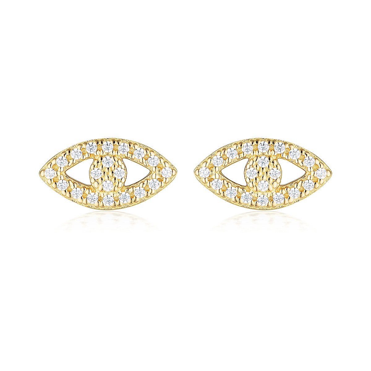 GEORGINI ROCK STAR EVIL EYE GOLD EARRINGS
