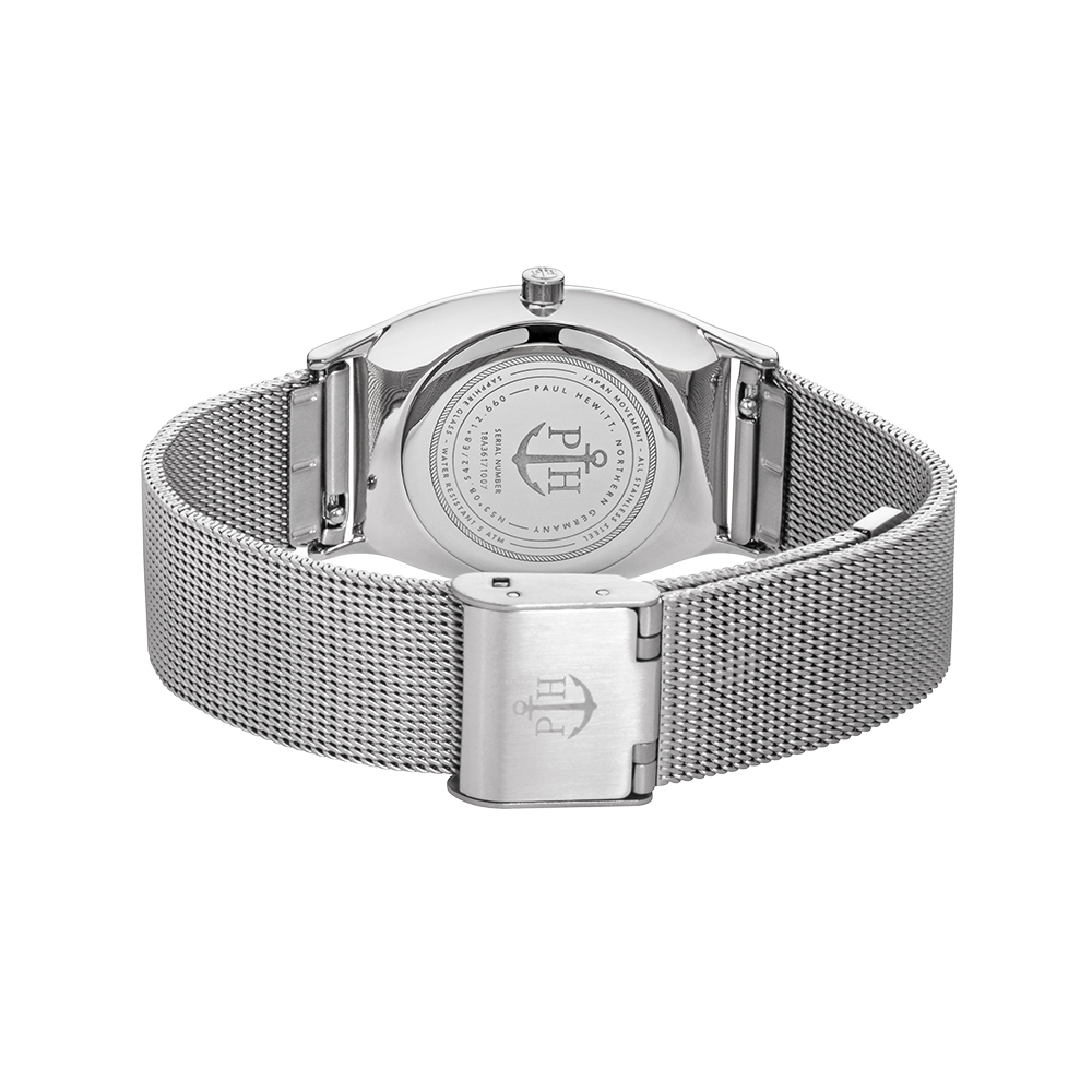 Paul Hewitt Modern Edge Black Sunray Silver Watch