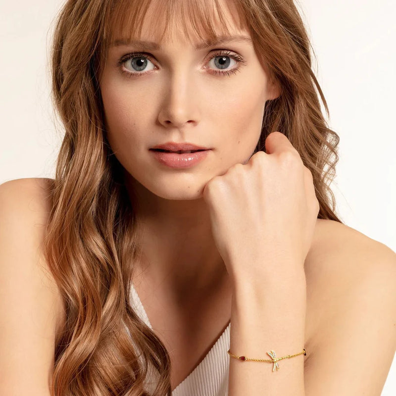 Thomas Sabo Paradise Dragonfly Yellow Gold Plated Bracelet Watch