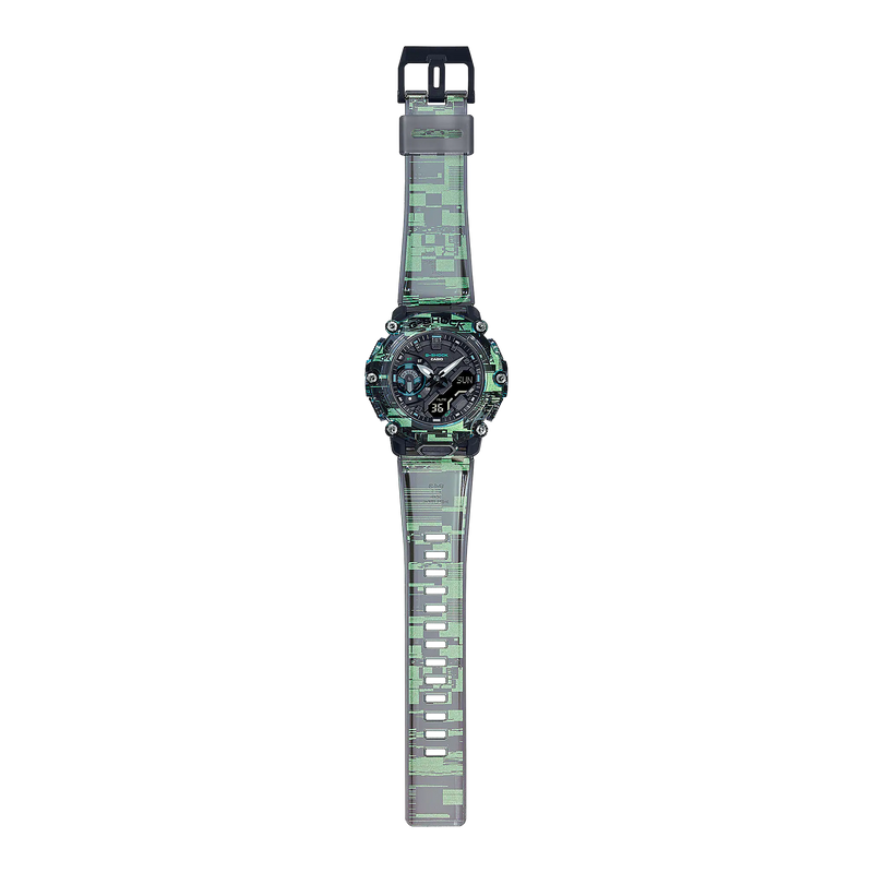 G-Shock Iridescent Digital Transparent Resin Band Watch GA2200NN-1A