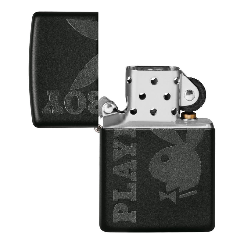 Zippo Playboy Logo Black Matte Lighter 99342