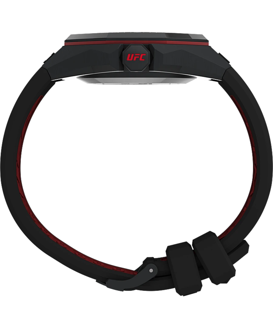 UFC-branded sports watch with a black and red color scheme.