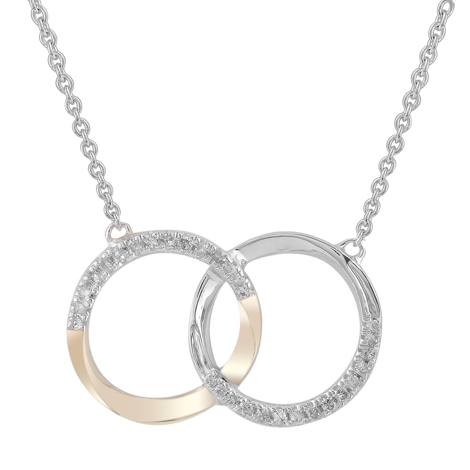 Necklace with 0.1ct Diamonds in 9K