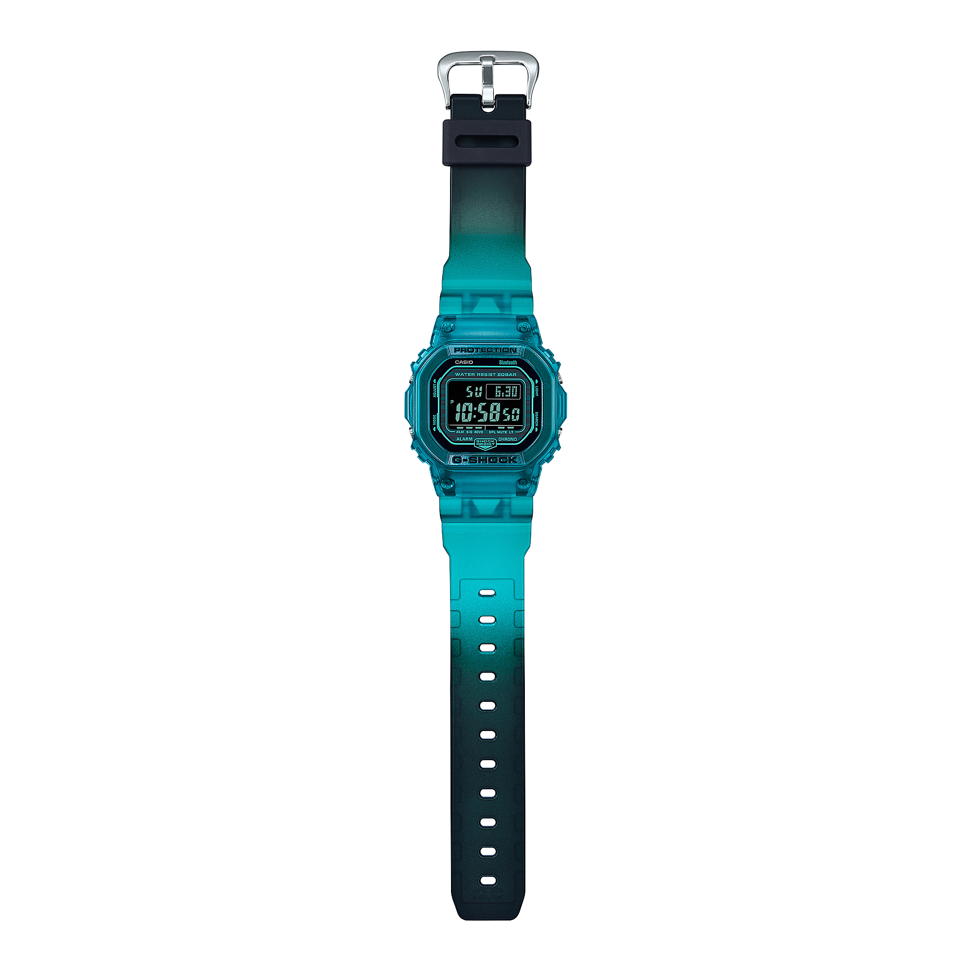 G-Shock Digital Bluetooth Blue Translucent Watch DWB5600G-2D
