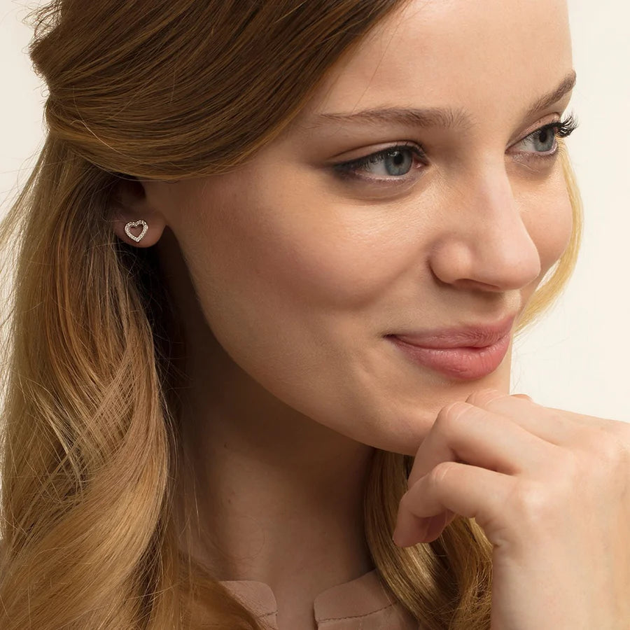 Thomas Sabo Silver Ear Studs Heart TH1945CZ