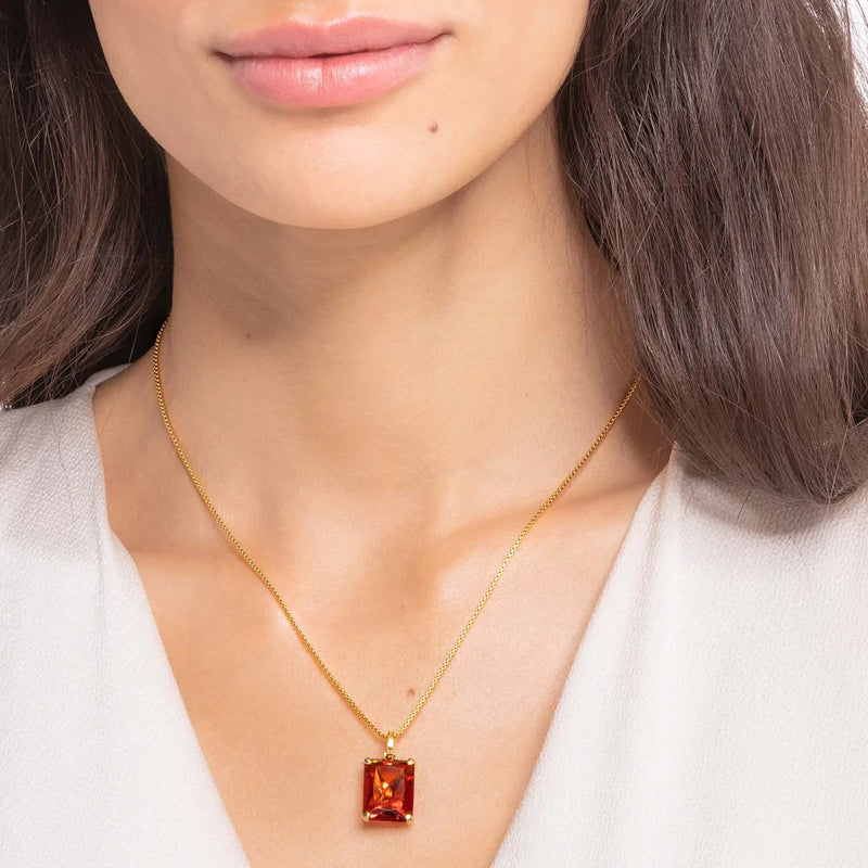 Thomas Sabo Orange Stone Necklace