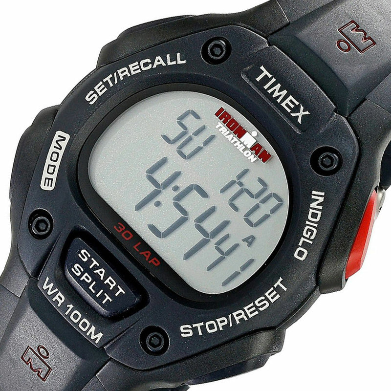 Timex Ironman Triathlon T5H581 Digital Chronograph Sport Black Resin Strap Mens Watch