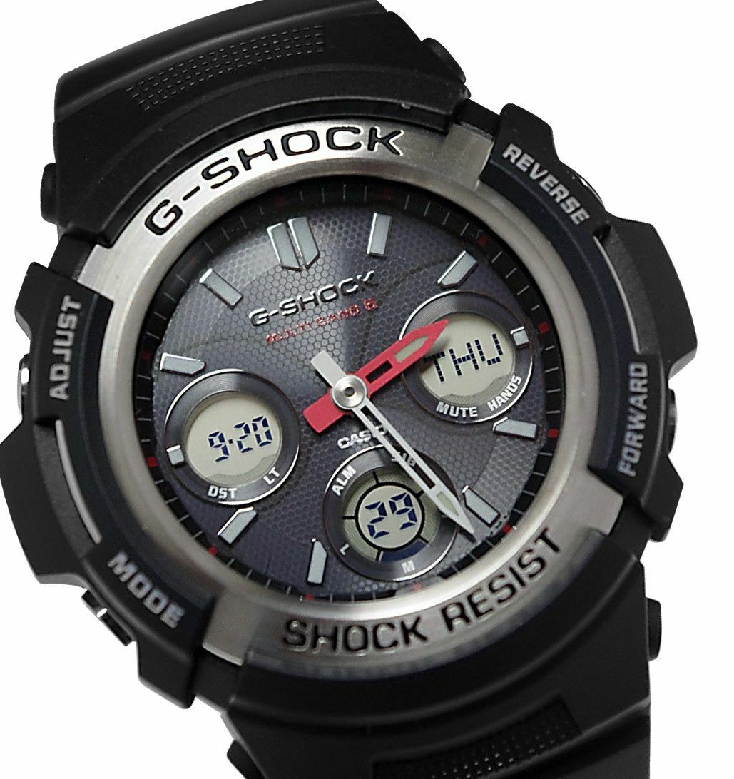 G-Shock Awgm100-1Acr Tough Solar Atomic Black Resin Sport Mens Watch