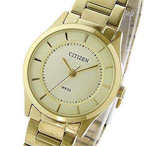 Citizen Quartz Champagne Gold Er0209-54P Womens Watch
