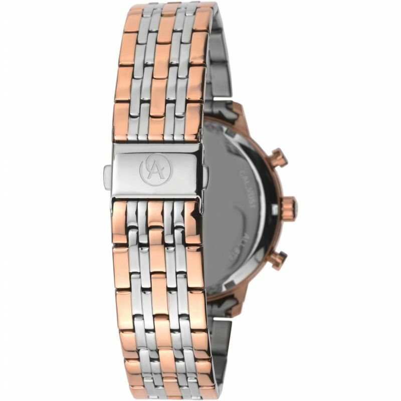 Accurist Chronograph Rose Gold Two Tone Bracelet Mens Watch