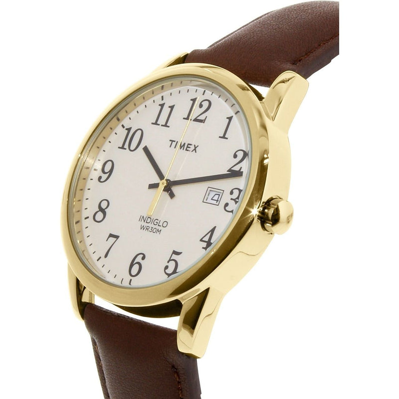 Timex Easy Reader Date Full-Size Leather  Strap Mens Watch
