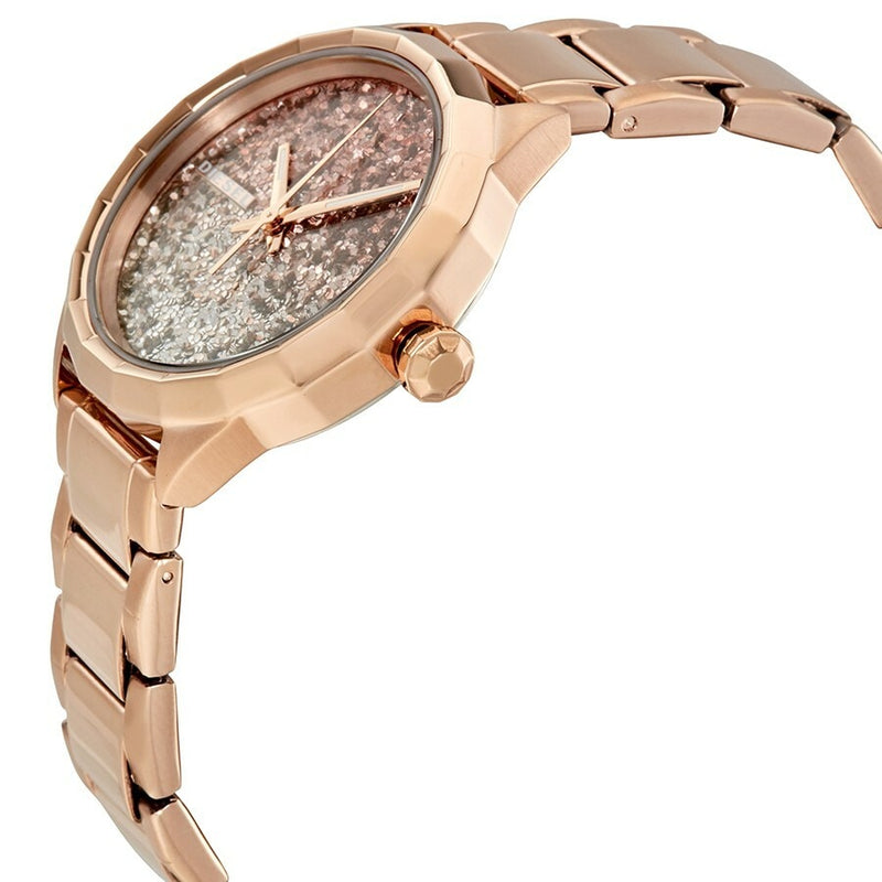 Diesel Kween B Glitter Dial Rose Gold-Tone Womens Watch