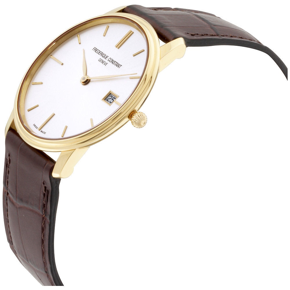 Frederique Constant Slim Line Light Grey Dial Mens Watch