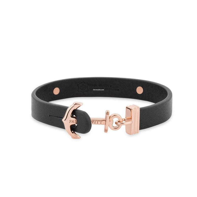 Paul Hewitt Signum Female Coordinates Rose Gold / Black Bracelet - S