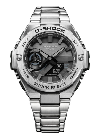 G Shock G Steel Solar Stainless Steel Band Watch GSTB500D 1A1