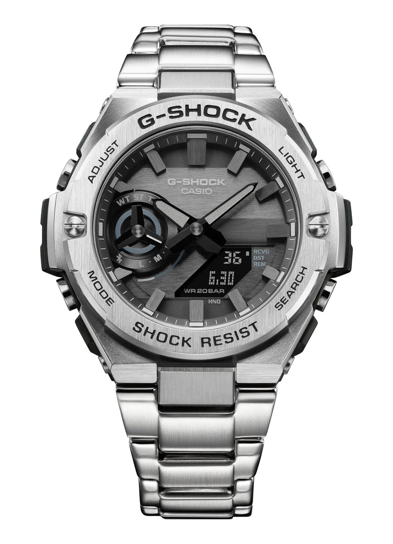 G Shock G Steel Solar Stainless Steel Band Watch GSTB500D 1A1