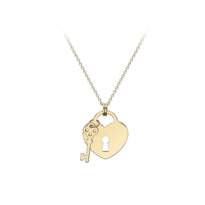 White gold on sale padlock necklace