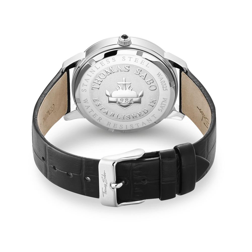 Thomas Sabo Classic Moonphase Black Leather Mens Watch