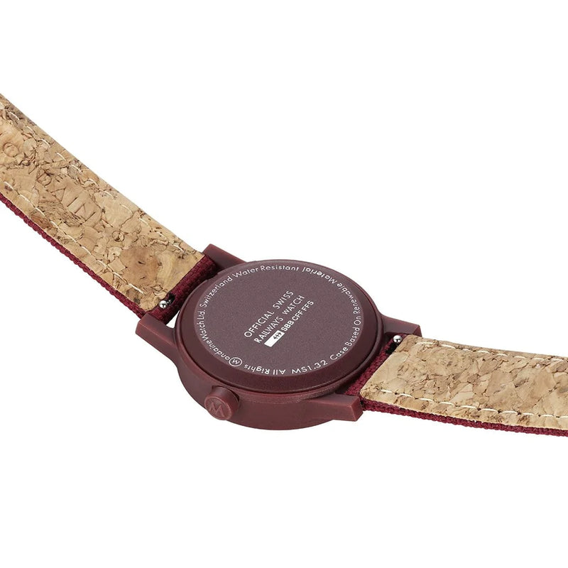 Mondaine Essence Quartz Dark Red Cherry Watch