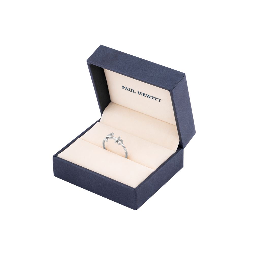 Paul Hewitt Anchor Rope Silver Ring - 54
