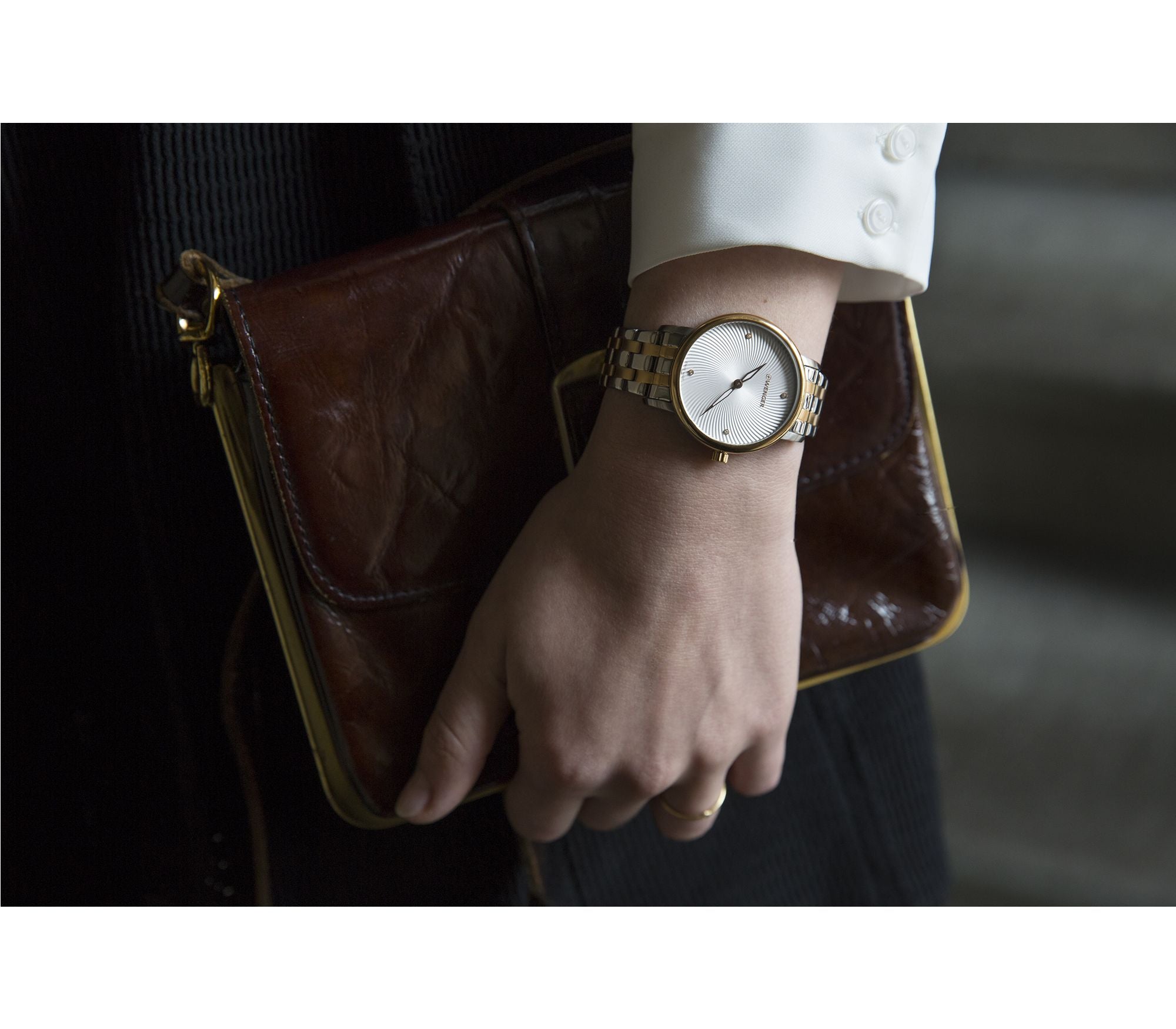 Wenger Urban Donnissima Silver Dial Two Tone Stainless Steel Watch 01.1721.104