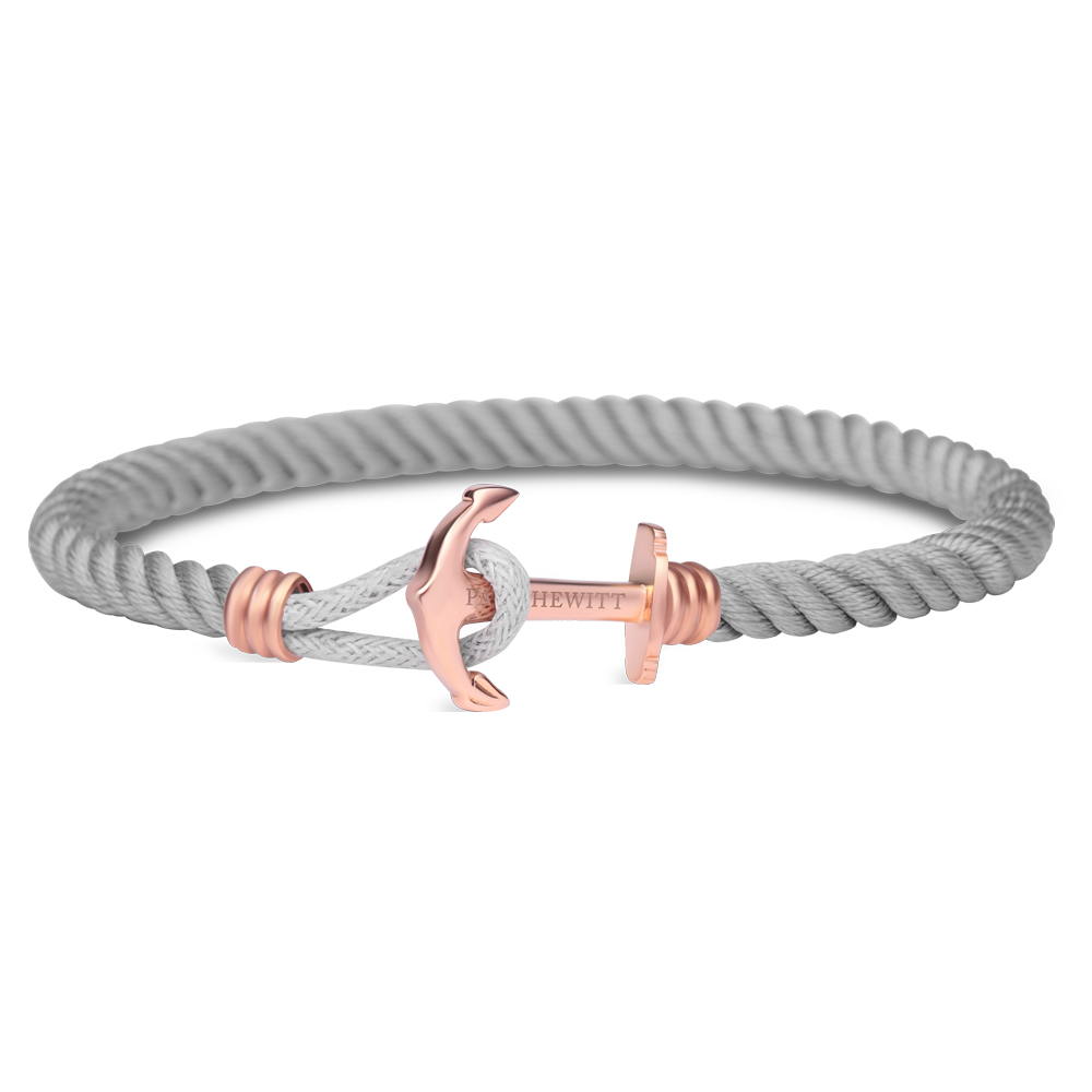 Paul Hewitt Phrep Lite Nylon Rose Gold / Grey Bracelet - XS