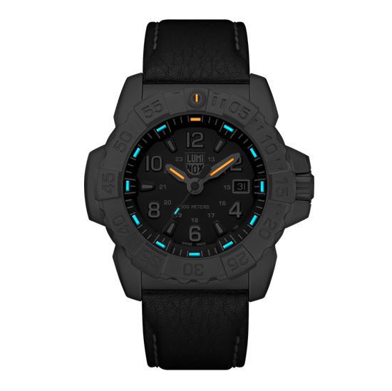 Luminox Navy SEAL Black Leather Watch XS.3251