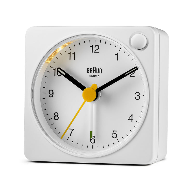 Braun Classic Travel Analogue Alarm Clock White