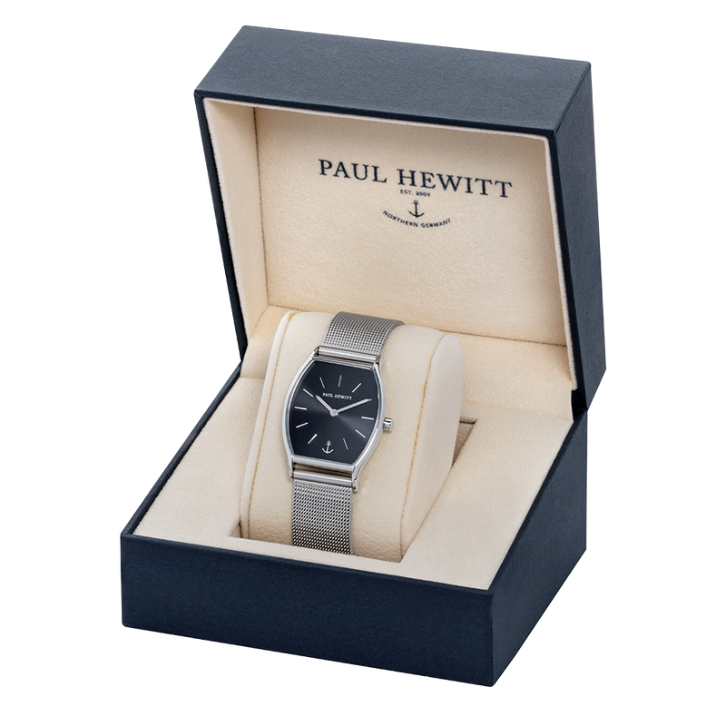 Paul Hewitt Modern Edge Black Sunray Silver Watch
