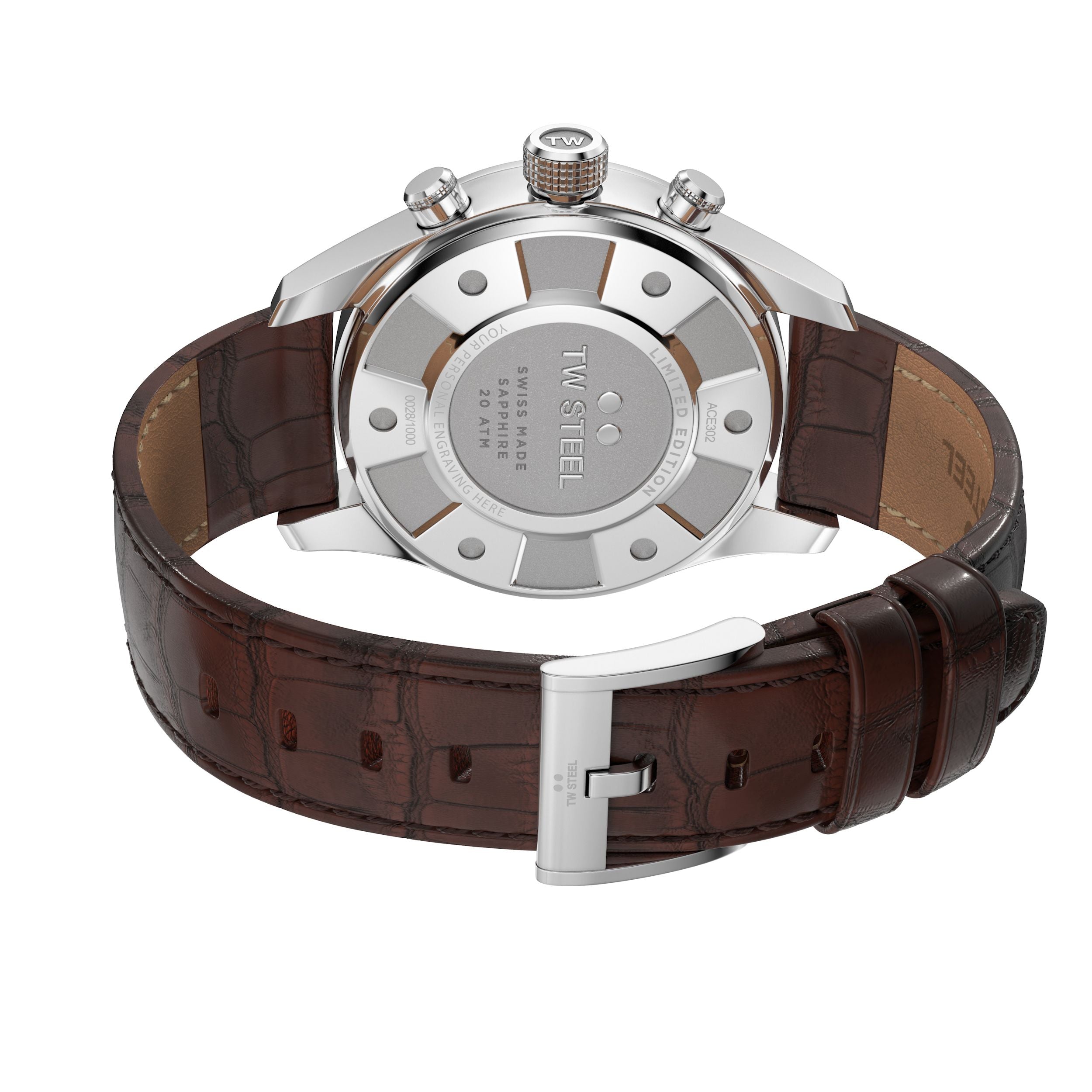 TW Steel Ace Aternus 45mm Chronograph Brown Leather