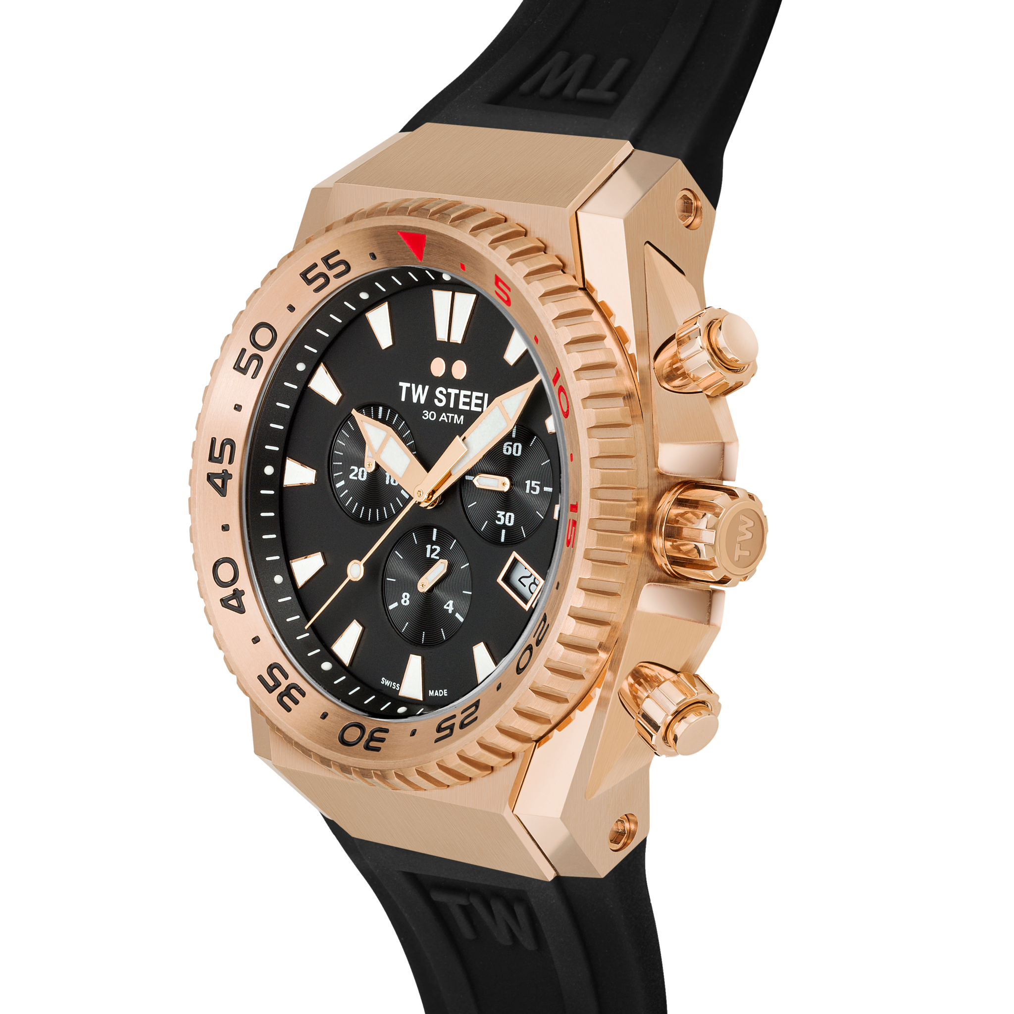 TW Steel ACE Diver Limited Edition 44mm Chronograph Black Rubber Strap ACE403