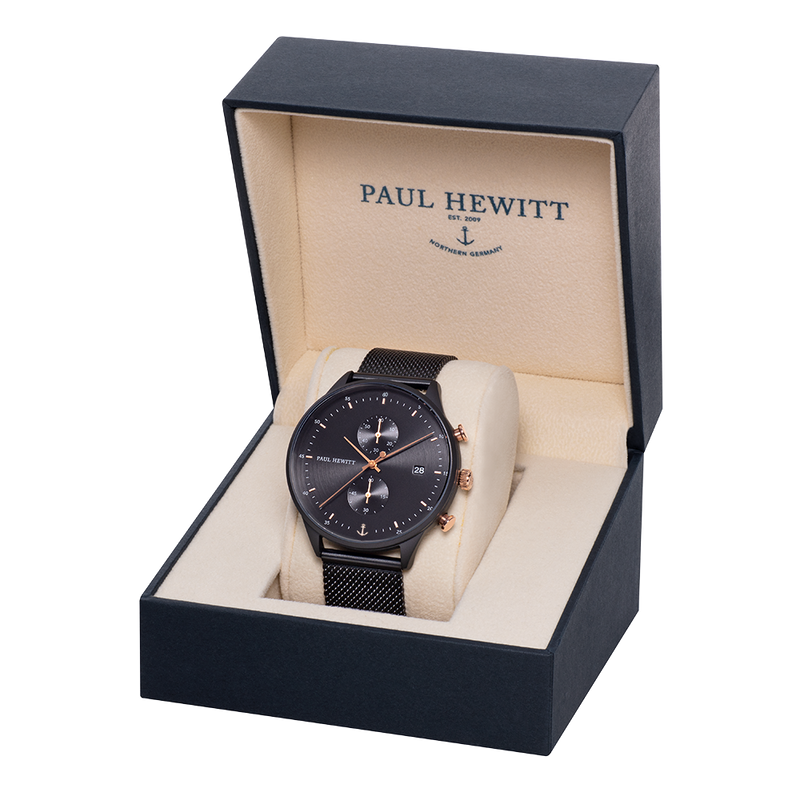 Paul Hewitt Black Sunray Mesh Watch