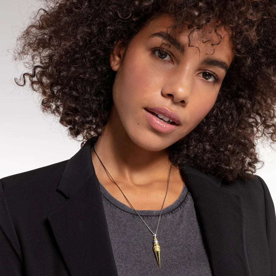 Thomas Sabo World Axis Cone Yellow Gold Plated Pendant
