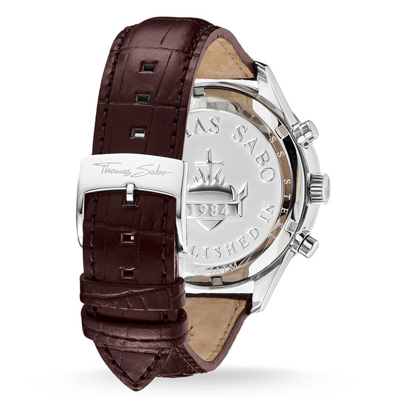 Brown Thomas Sabo Leather THOMAS SABO Bracelet Brown Skull M-A1946