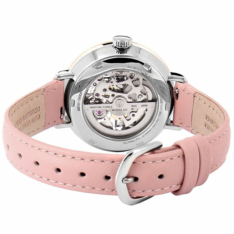 Pierre Lannier Automatic Skeleton Rose Gold Silver/Pink