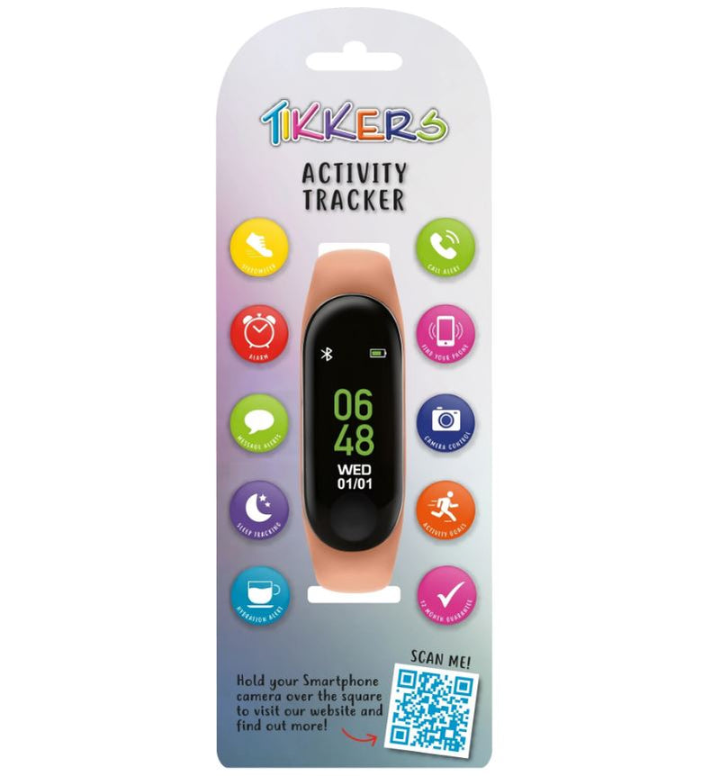 Tikkers Activity Tracker in Apricot TKS01-0001