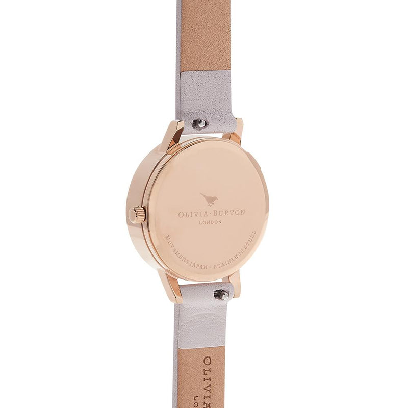 Olivia Burton Embroidered Dial Rose Gold Watch - Rose Gold