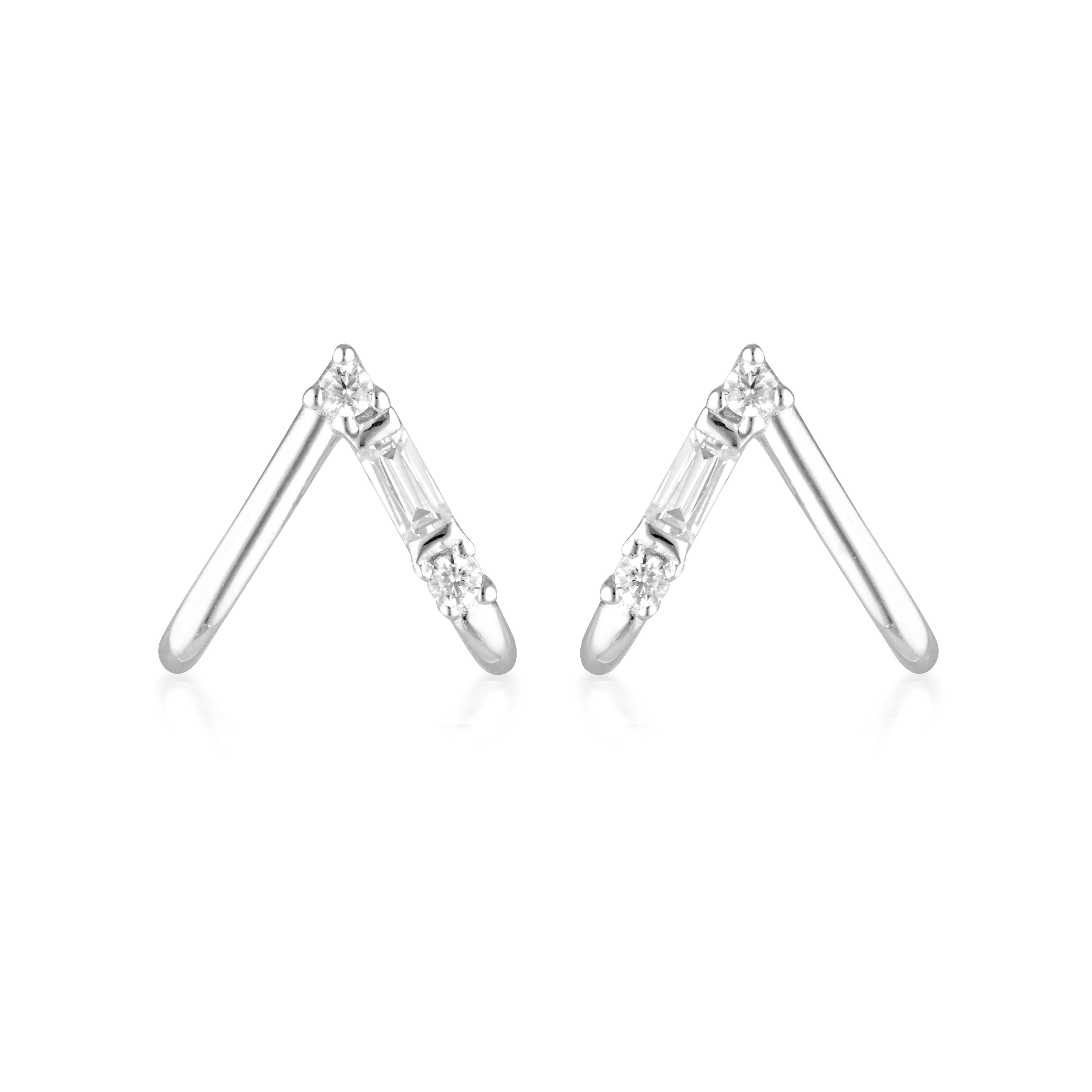 GEORGINI THE LAYERED EDIT TIGA EARRINGS SILVER