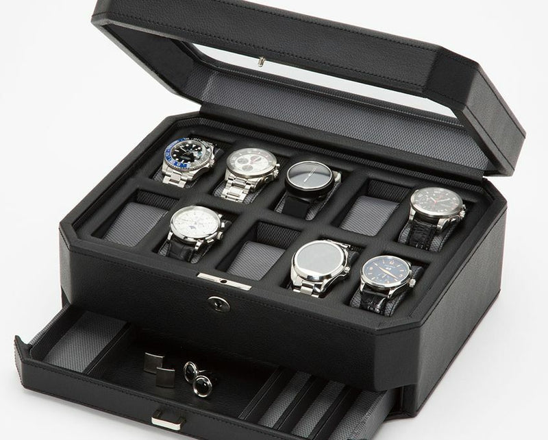 Wolf Windsor 10 Piece Watch Box With Drawer 4586029
